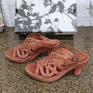 Neosens Moravia, Cut Out Leather Sandals Ankle Strappy Heels